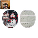 Holiday-themed bath mat set showcasing anti-skid backing for bathroom safety