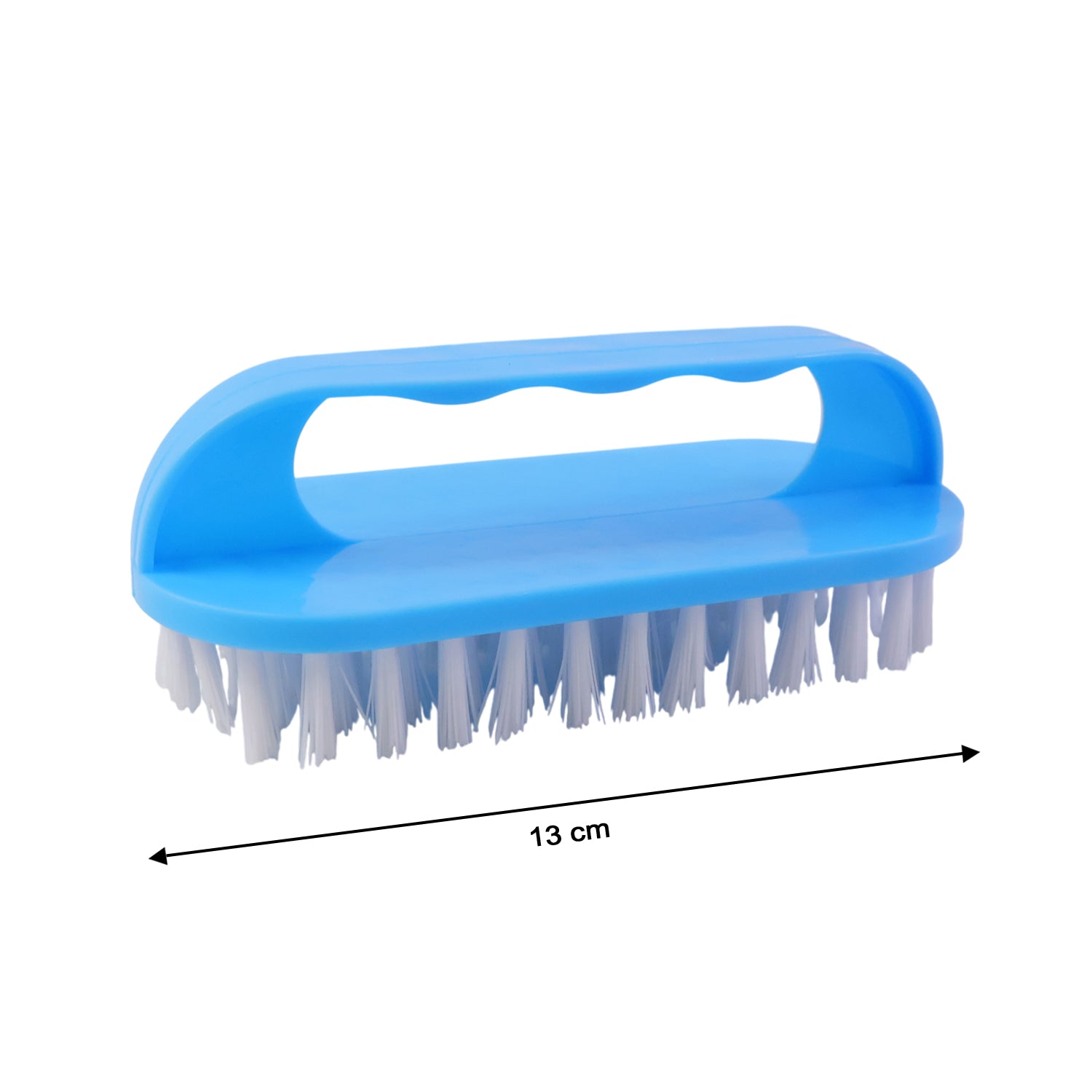 Multipurpose cleaning brush ideal for bathroom and kitchen surface scrubbing.