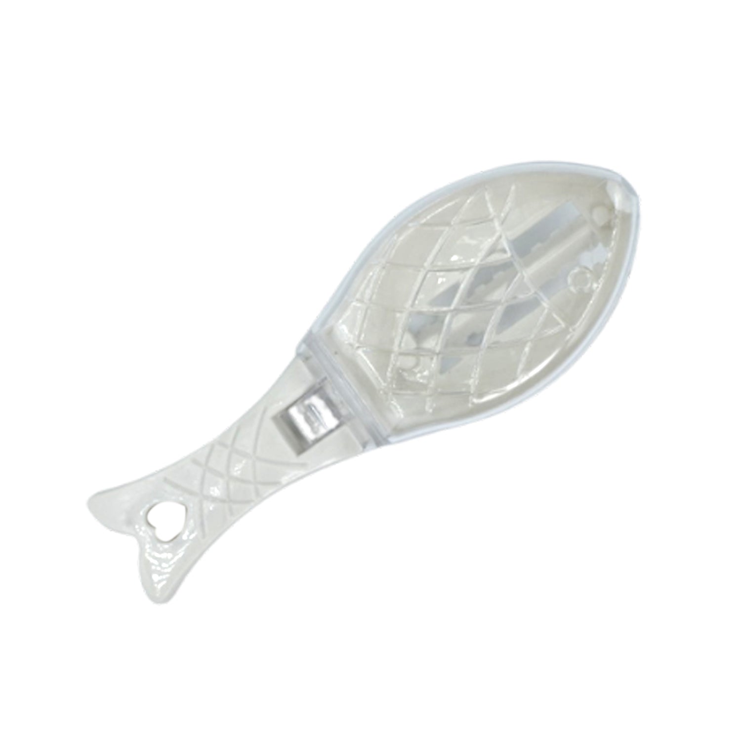 The durable plastic Fish Scale Scraper, an essential kitchen accessory.