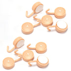 Set of 10 clear adhesive hooks displayed for home organization.