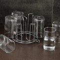 Stainless Steel Glass Stand for kitchen counter organization.