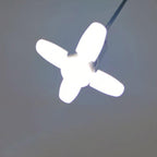 LED fan blade bulb with unfolded blades for ventilation