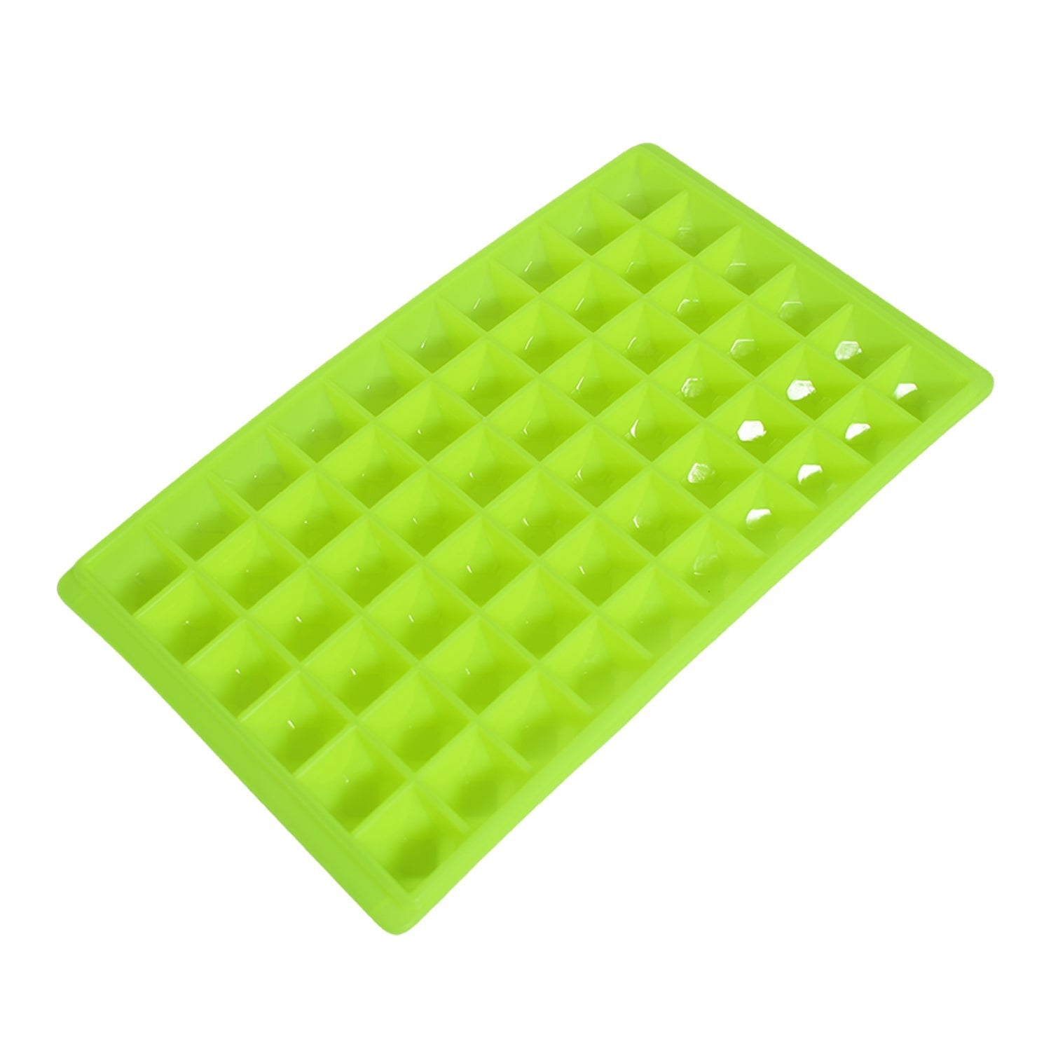 The empty 60-Cavity Ice Tray shown from an angle, emphasizing its compact and sleek form.
