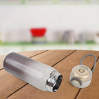 Close-up of leak-proof lid on stainless steel water bottle