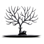 Full view of deer antler jewellery tree stand showcasing accessories