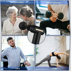 VelvaBloom percussion body massager showing various speed intensity levels.