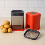 Compact onion and garlic chopper with storage base