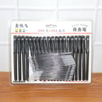 Marker pen set display showing refill sticks alongside the 20 refillable black marker pens