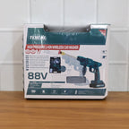 Outdoor cordless car washer gun with accessories laid out