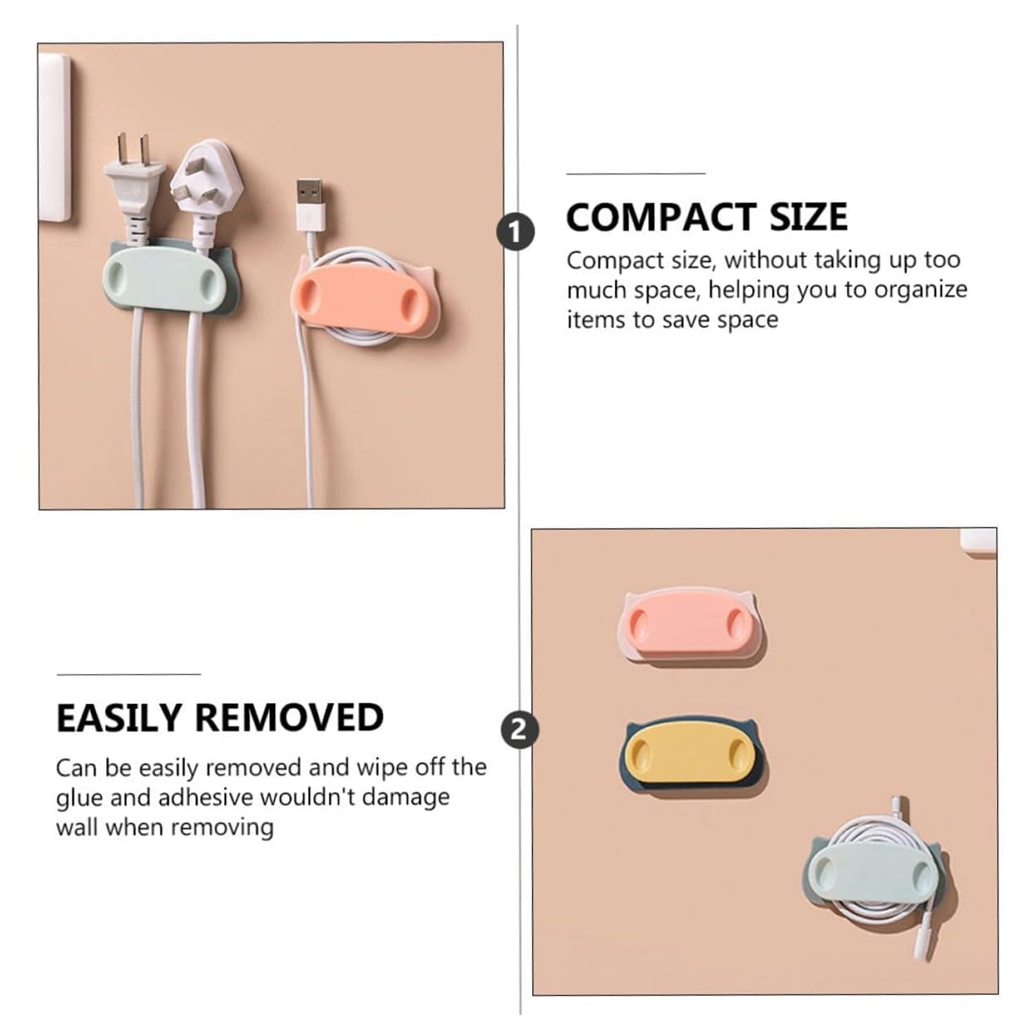 Cute pig shape pig plug wire organizer holding cables tightly