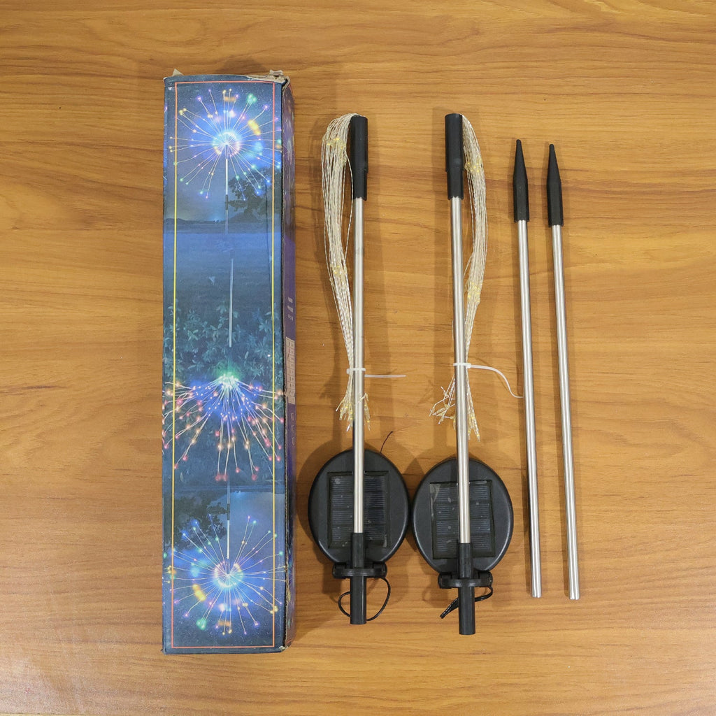Decorative firework LED lights creating magical outdoor ambience