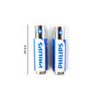 Close-up of alkaline AAA batteries