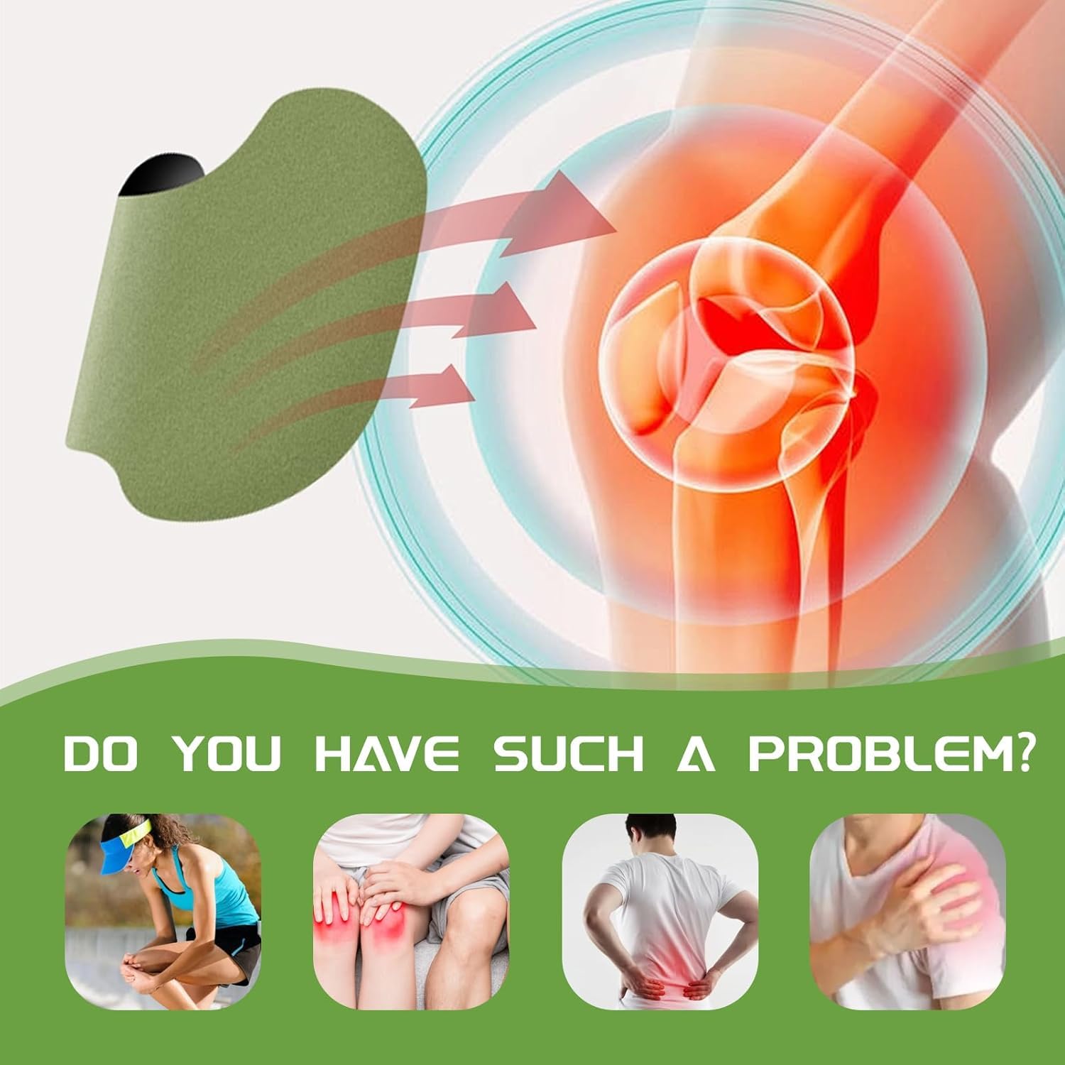 Single adhesive herbal knee patch for pain support