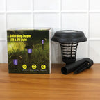 UV LED solar powered mosquito trap and bug zapper for yard