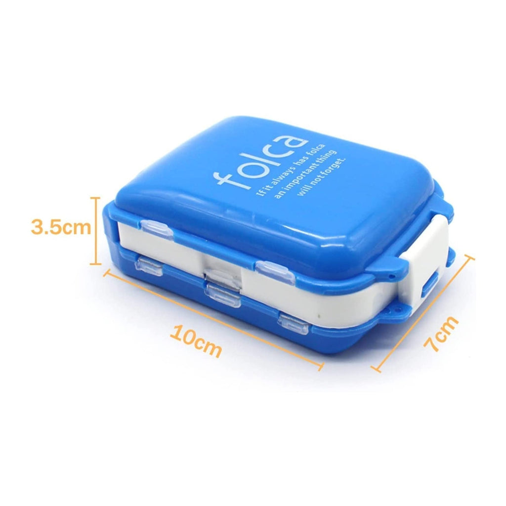 Dual-sided compact pill case for daily vitamin storage