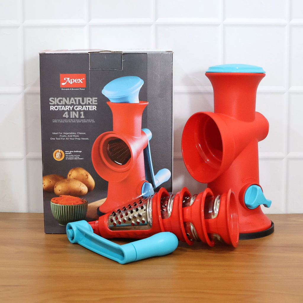 Food grater blades and attachments for slicing and shredding
