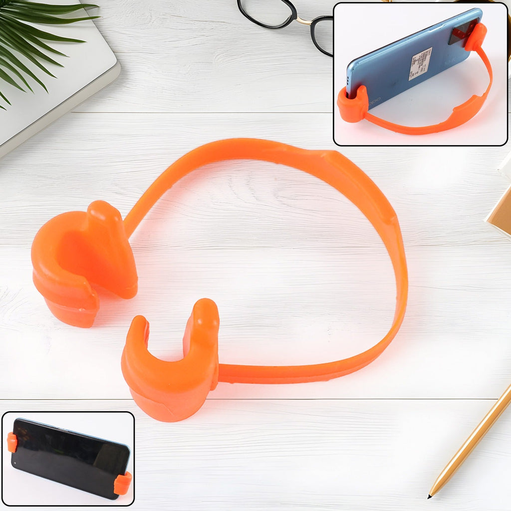 Colorful hand shape mobile stand holding smartphone securely