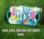 Multicolour doctor kit for role play, neatly packed in its case.