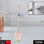 Ergonomic handle of the multipurpose cleaning brush for bathroom and kitchen.