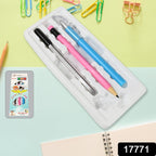 Set of auto-feeding mechanical pencils with playful dolphin-shaped covers and lead refills.
