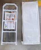 Lifestyle shot of the folding shoe rack organized with different footwear, enhancing home decor.