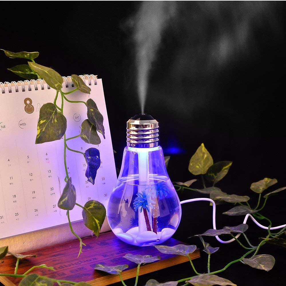 Automatic spray mechanism of the humidifier and air freshener in action.