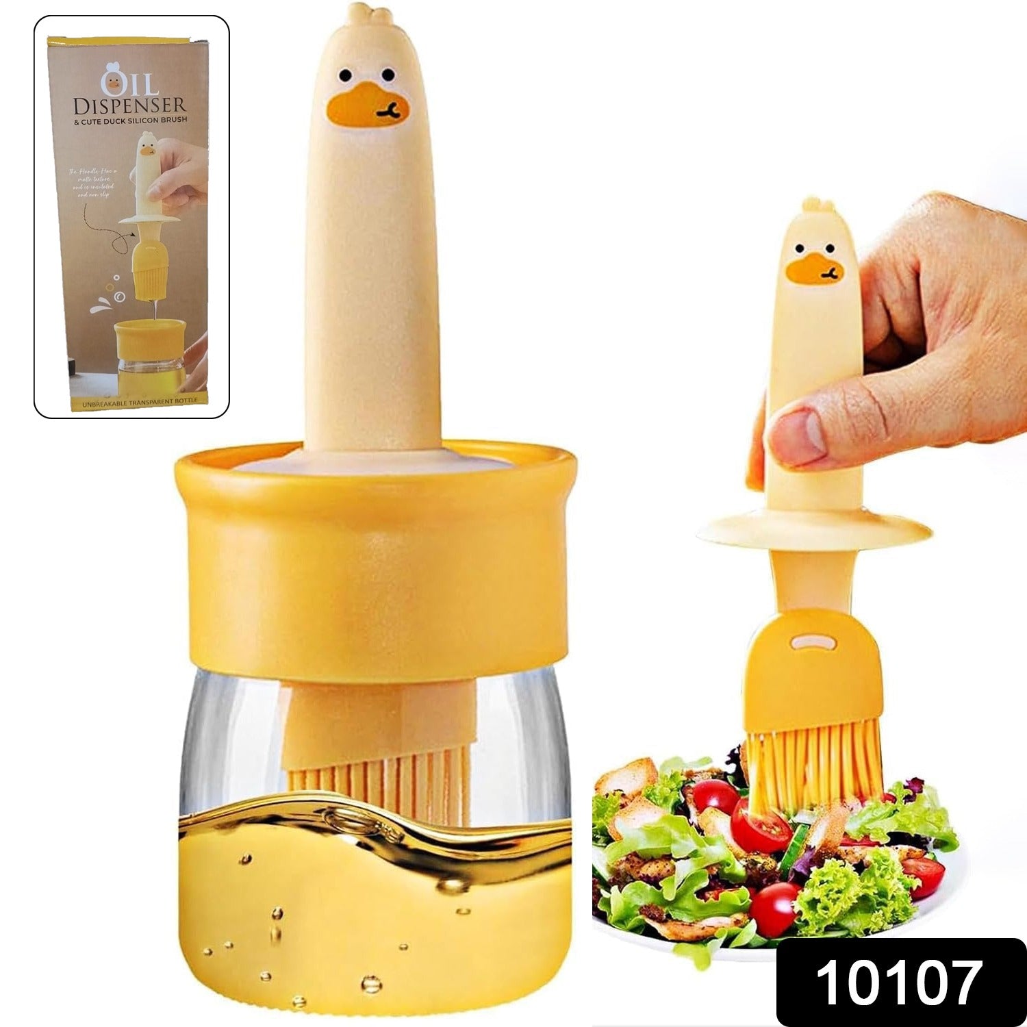 A close-up of the food-grade silicone basting brush head, highlighting its flexibility.