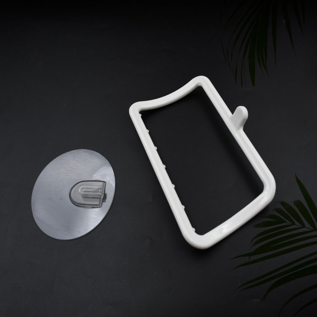 Easy-to-install no-drill towel hanger for convenient use in bathrooms and kitchens.