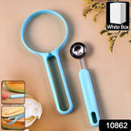 Multi-function melon baller and fruit cutter set with durable stainless steel scoop