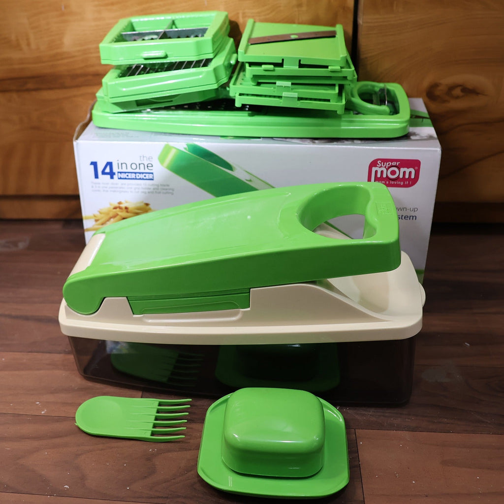 Supermom 14-in-1 vegetable and fruit chopper for speedy meal preparation