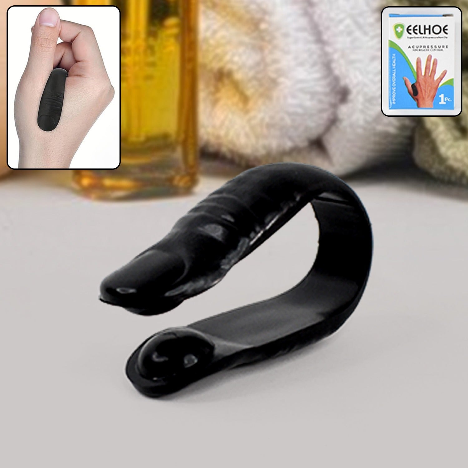 LI4 Acupressure Point Clip worn on hand for headache relief