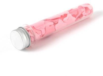 Travel-friendly soft paper soap strips shaped like flowers in tube