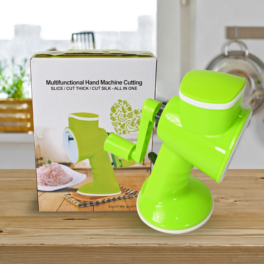 Compact Quickslice vegetable chopper made from BPA-free plastic and stainless steel.