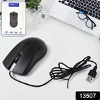 Close-up of the ergonomic Compshop X2 Wired Optical Mouse, highlighting its comfortable grip.