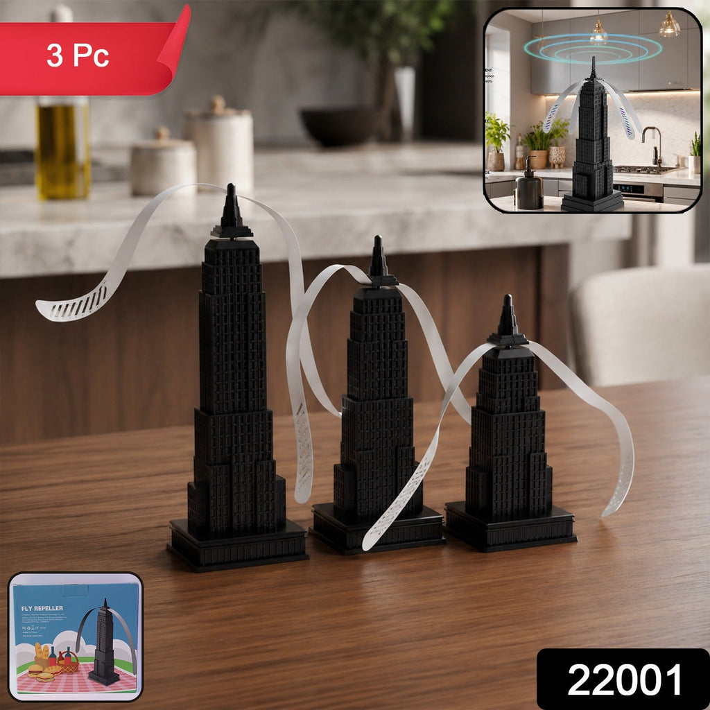 Portable insect-repelling fan for food protection on dining table or kitchen counter