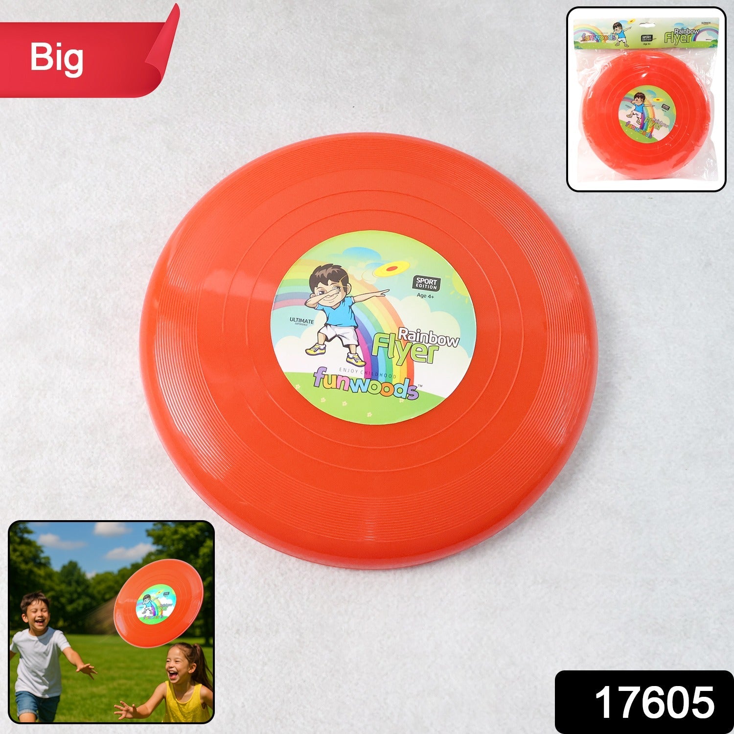 Funwoods flying disc throw set for kids and family outdoor games
