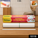 Sandwich wrapped in Freshee non-stick food paper demonstrating food wrapping use