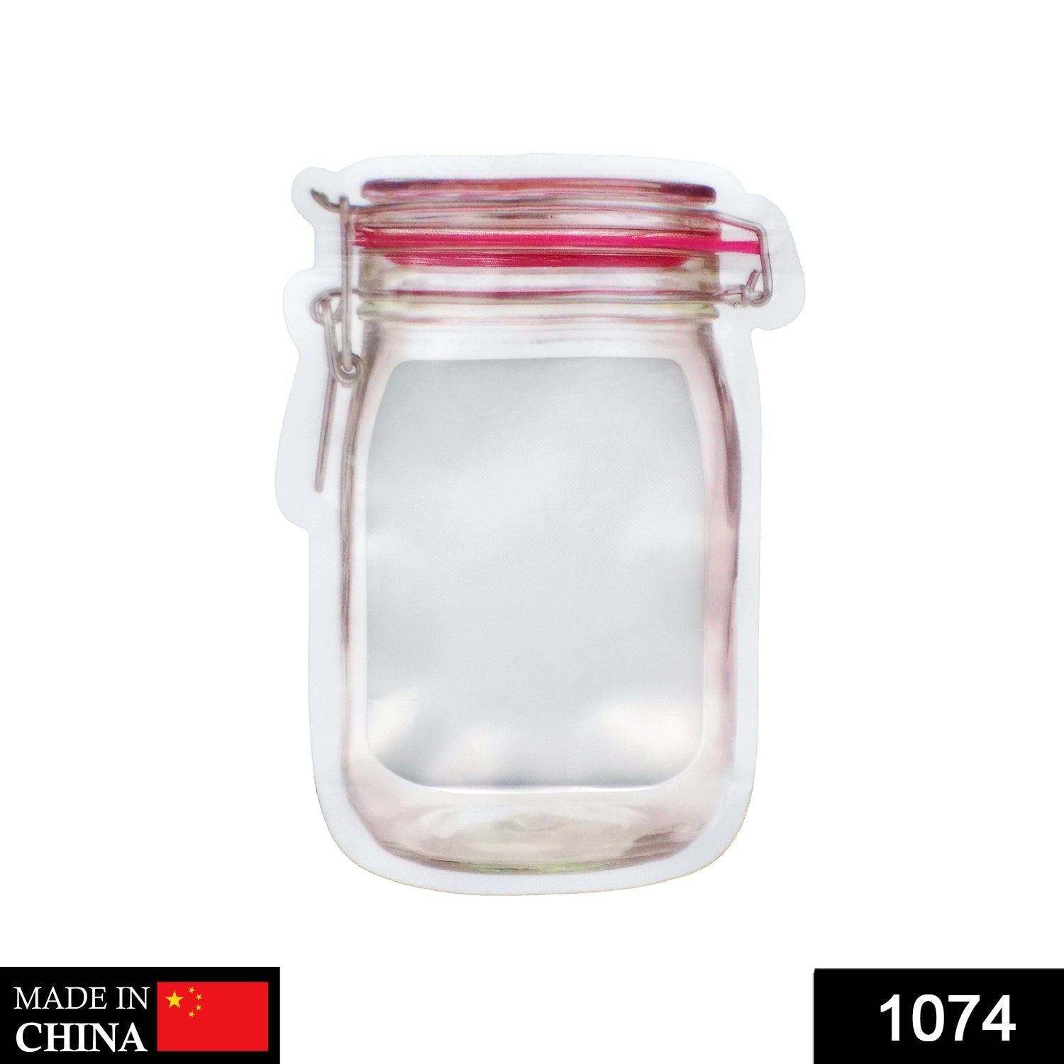Front view of an Organivo 500ml airtight food storage bag, perfect for snacks.