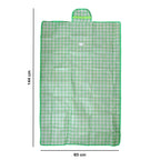 Foldable water-resistant beach picnic mat with handle for portability