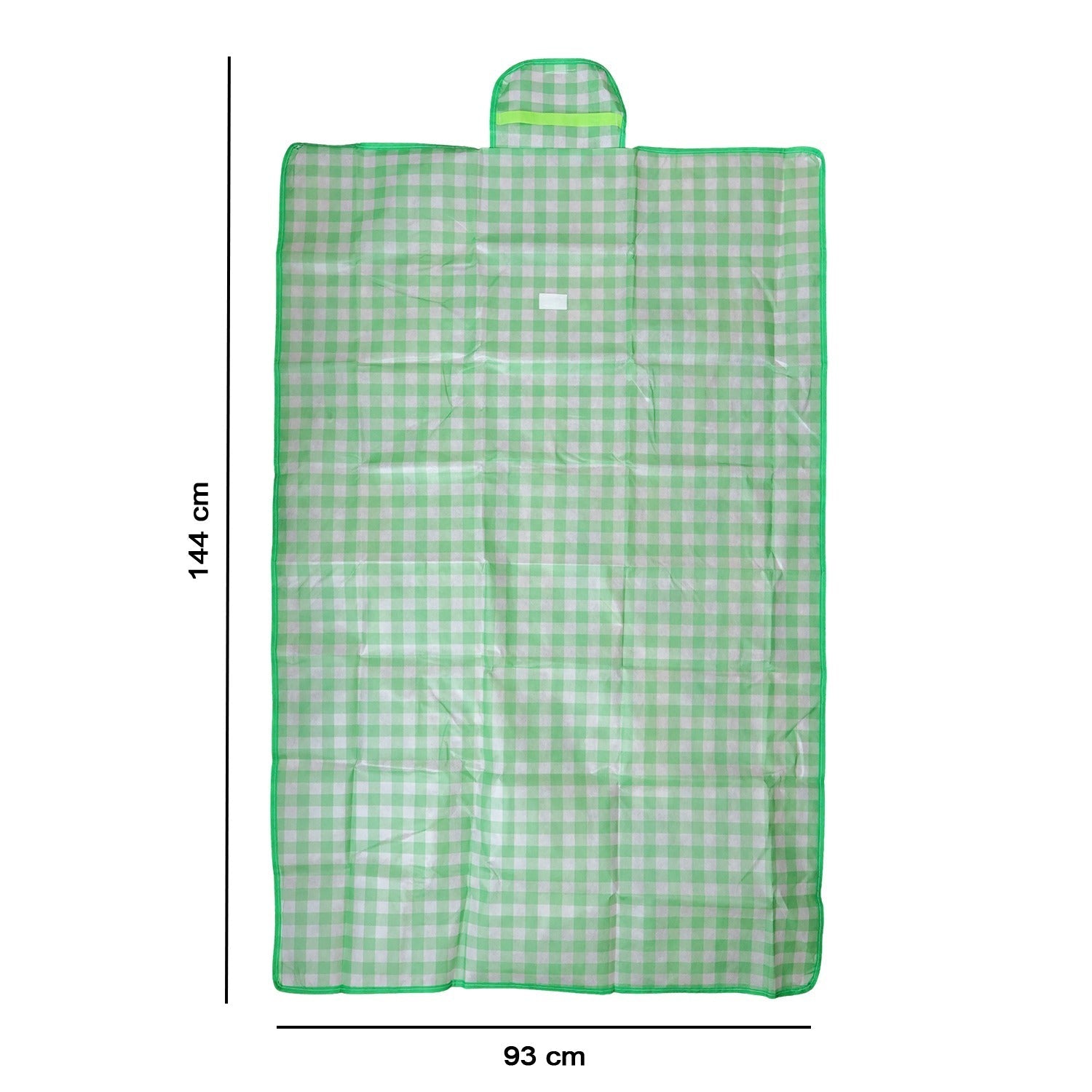 Foldable water-resistant beach picnic mat with handle for portability