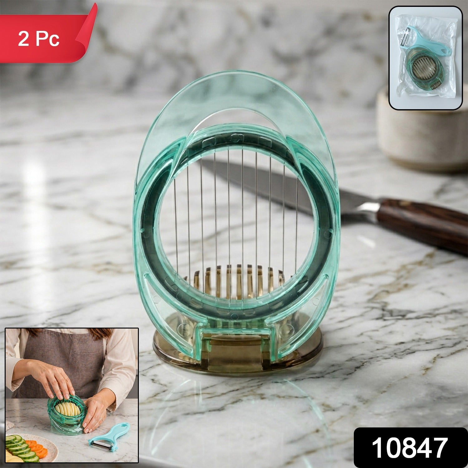 Person using manual vegetable slicer to cut carrots easily