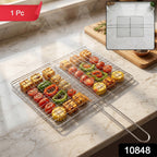 Foldable wire mesh jali for grilling vegetables, paneer, and meat