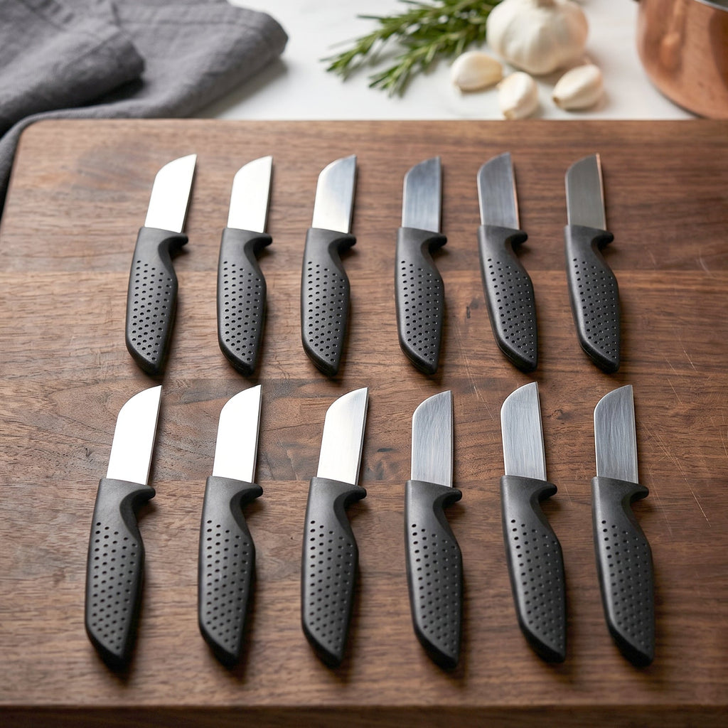 Stainless steel paring knives from the 12-piece kitchen set