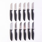 Vegetable chopping knives with plastic ergonomic handles