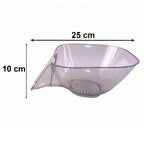 Basket draining water efficiently in a kitchen sink
