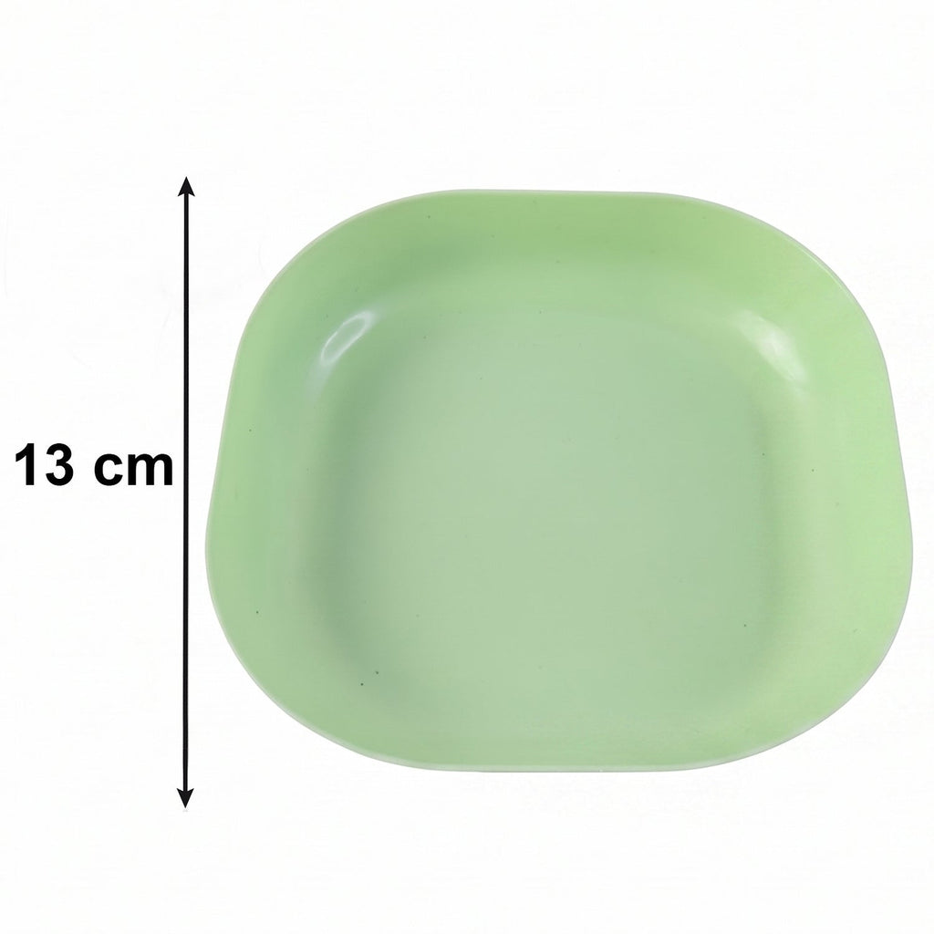 Plastic multi-compartment snack tray, top view