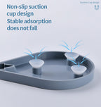 A clear plastic self-draining soap dish showcasing its innovative leaf design.
