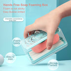 The soap roller being used to clean a garment, showing rich foam generation.
