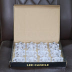 Ribbed crystal design LED flameless candles adding charm to home décor
