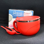 Insulated Soup Bowl – 650 ml with Lid, Handle & Cutlery Set
